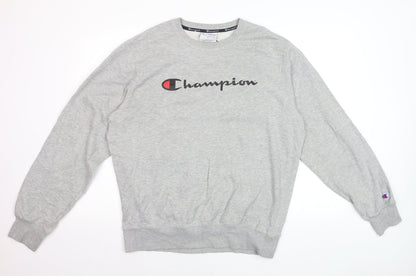 Champion Mens Grey XL Crew Neck Pullover Sweatshirt