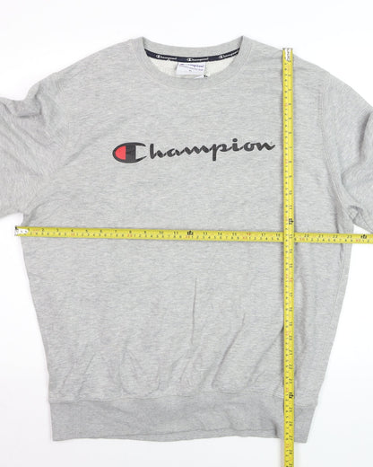 Champion Mens Grey XL Crew Neck Pullover Sweatshirt