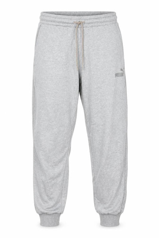 Front view of Puma Men's Grey Jogger Trousers, size L, Elastic Waist Activewear