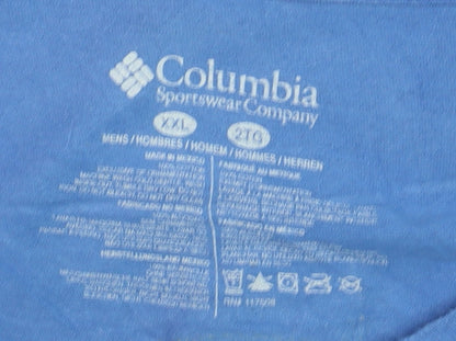 Columbia Men's Blue 2XL Cotton Graphic Fishing T-Shirt