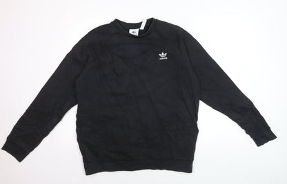 Adidas Men's Black Crew Neck Pullover Sweatshirt Size M