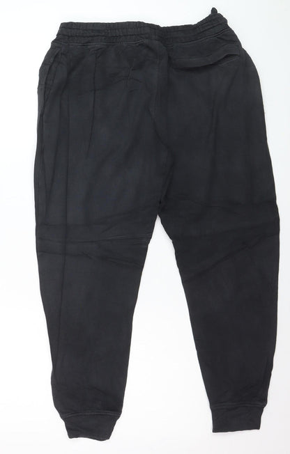 Gymshark Men's Black Jogger Trousers M Regular Fit Elastic Waist Activewear