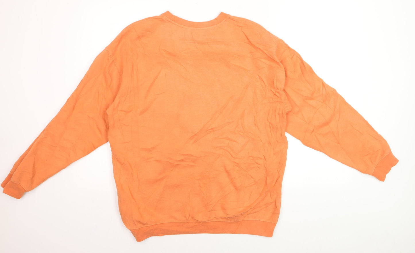 NFL Team Apparel Mens Orange XS Pullover Sweatshirt Crew Neck Browns Logo