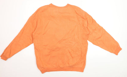 NFL Team Apparel Mens Orange XS Pullover Sweatshirt Crew Neck Browns Logo