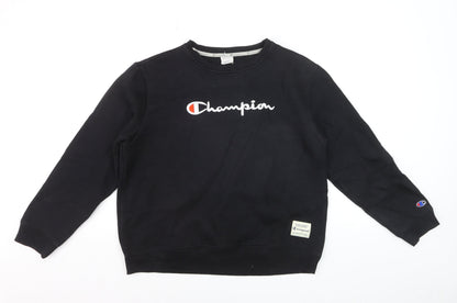 Champion Men's Black XL Pullover Sweatshirt Embroidered Logo