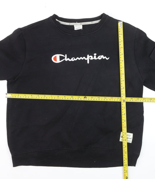 Champion Men's Black XL Pullover Sweatshirt Embroidered Logo