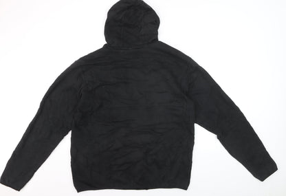 Puma Men's Black Pullover Hoodie L Sports Graphic Fleece