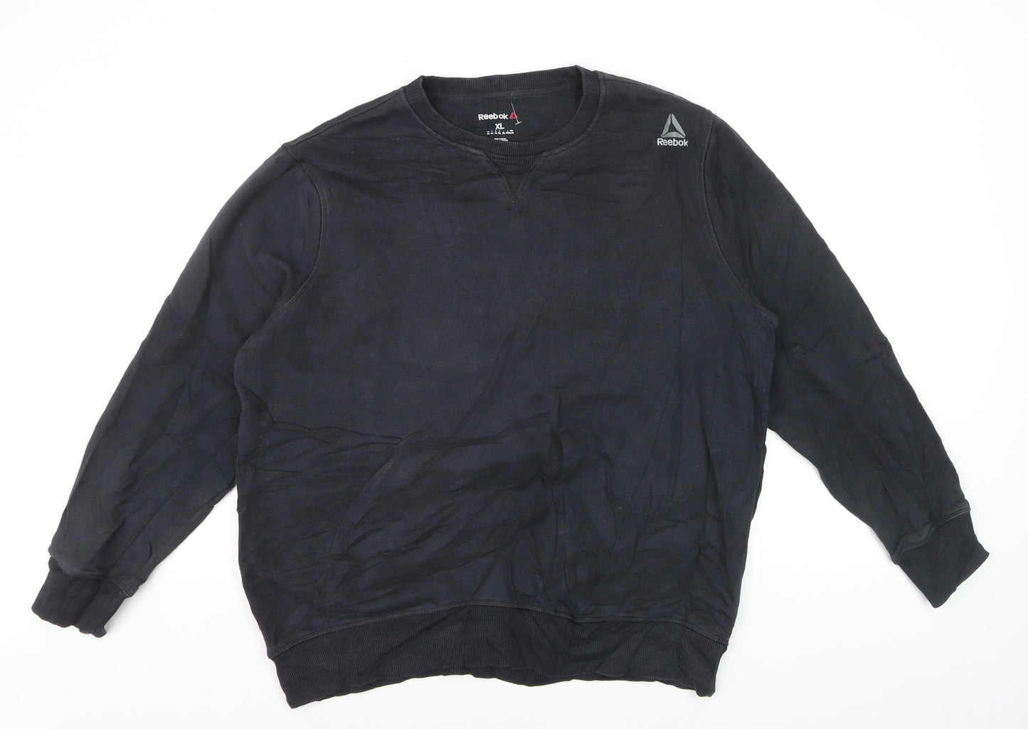 Reebok Men’s Black XL Pullover Sweatshirt Crew Neck Fleece