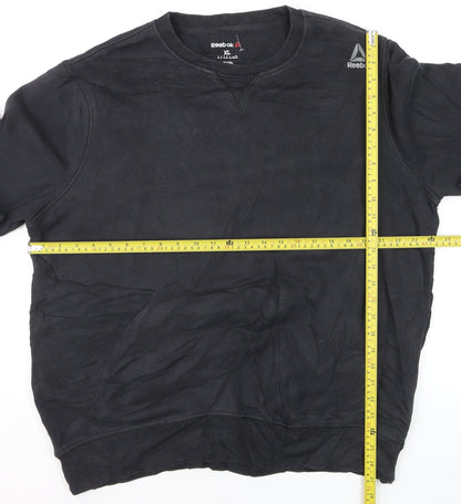 Reebok Men’s Black XL Pullover Sweatshirt Crew Neck Fleece