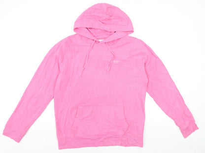 Hollister Womens Pink Pullover Hoodie Medium Cotton Blend Casual