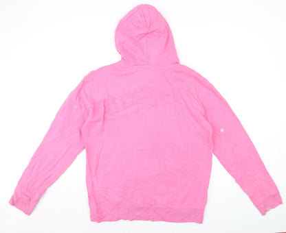 Hollister Womens Pink Pullover Hoodie Medium Cotton Blend Casual