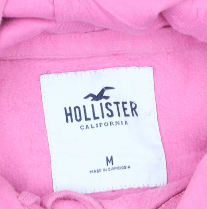 Hollister Womens Pink Pullover Hoodie Medium Cotton Blend Casual