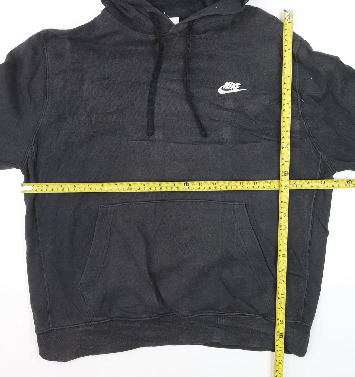 Nike Men’s Black Pullover Hoodie L Regular Fit Fleece Sportswear