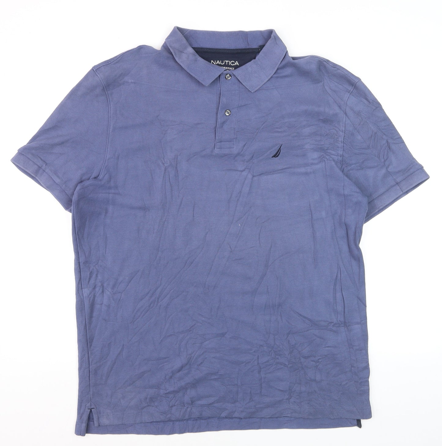 Nautica Men's Blue Classic Fit Performance Polo Shirt XL