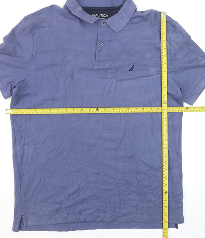 Nautica Men's Blue Classic Fit Performance Polo Shirt XL
