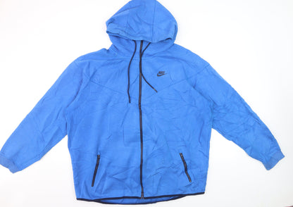 Nike Men's Blue 2XL Full Zip Hoodie Lightweight Sportswear