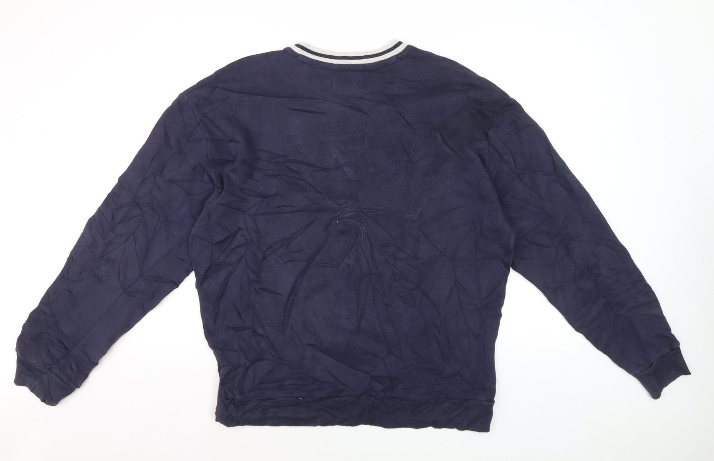 Hollister Men's Blue Logo Pullover Sweatshirt L Relaxed Fit