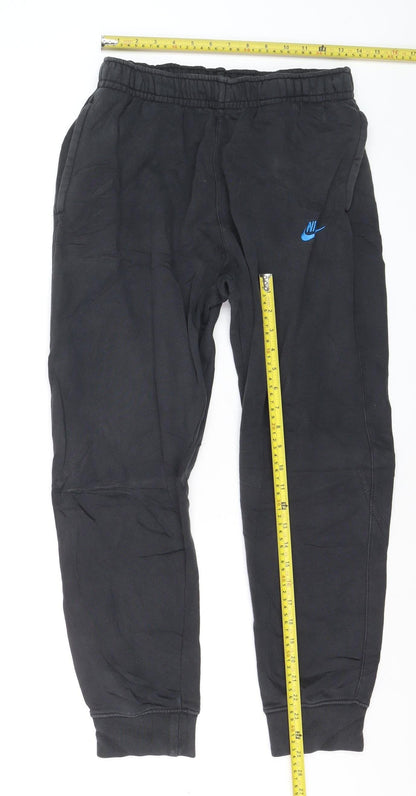 Nike Men's Black Fleece Jogger Trousers Size M Regular Fit