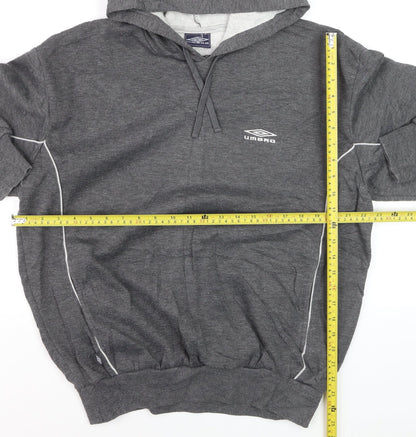 Umbro Men's Grey Pullover Hoodie Size M Sportswear