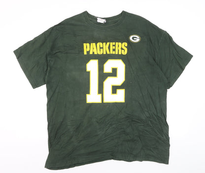 NFL Team Apparel Men's Green Packers 12 T-Shirt XL Cotton Sportswear