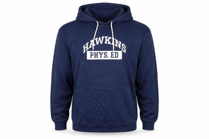 Nike x Stranger Things Men’s Blue Pullover Hoodie L Hawkins Phys Ed