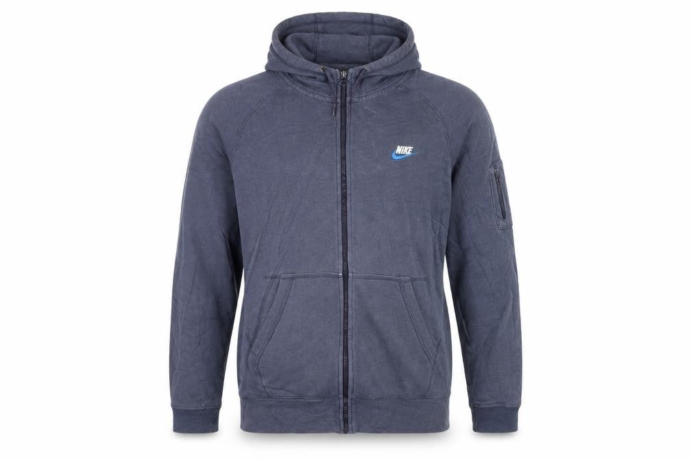 Nike Men's Blue Full Zip Hoodie XL Hooded Sweatshirt