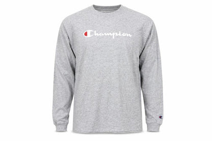 Champion Men's Grey Small Pullover Sweatshirt with Logo