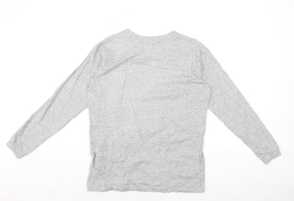 Champion Men's Grey Small Pullover Sweatshirt with Logo