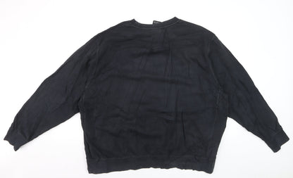 Nike Men's Black 2XL Pullover Crew Neck Fleece Sweatshirt