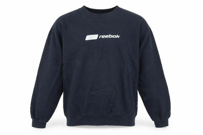 Reebok Men’s Blue Pullover Crew Neck Logo Sweatshirt M Regular Fit