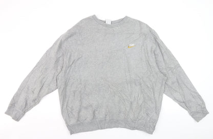 Nike Men's Grey XL Classic Crew Neck Pullover Sweatshirt