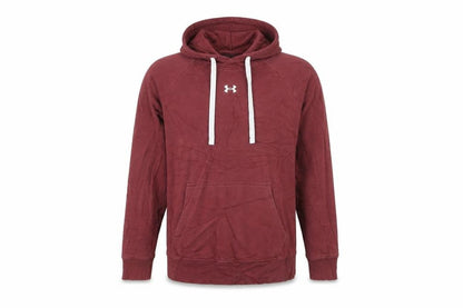 Under Armour Men's Red Pullover Hoodie Size L Relaxed Fit