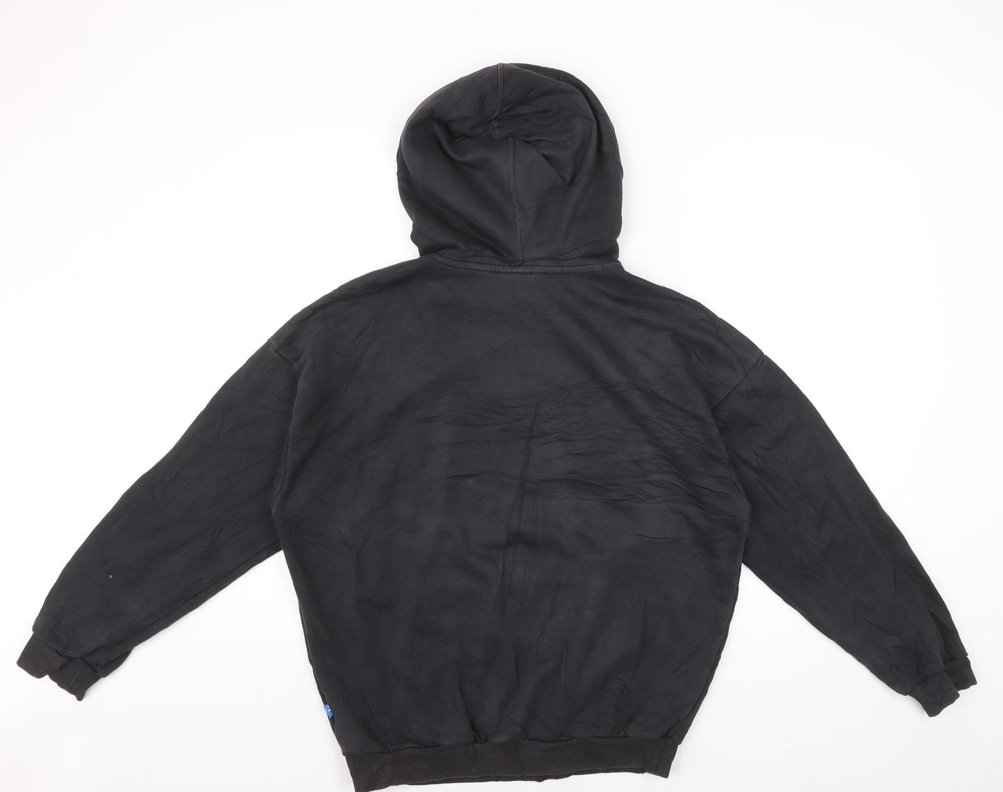 Adidas Women Black Trefoil Pullover Hoodie Size 10 Cotton Blend