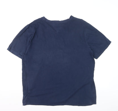 Tommy Hilfiger Men's Blue V-Neck Short Sleeve T-Shirt XL