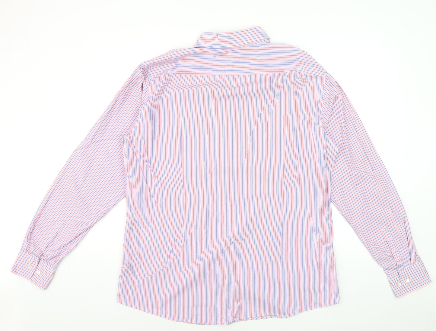 Hugo Boss Men's Multicoloured Slim Fit Striped Dress Shirt 17.5in