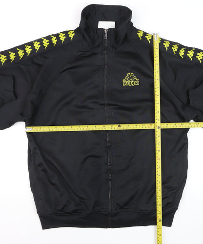 Kappa Men's Black Medium Track Jacket Full Zip Sportswear