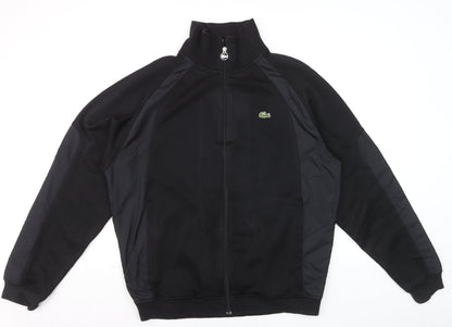 Lacoste Men's Black XL Track Jacket Full Zip Fleece Sportswear