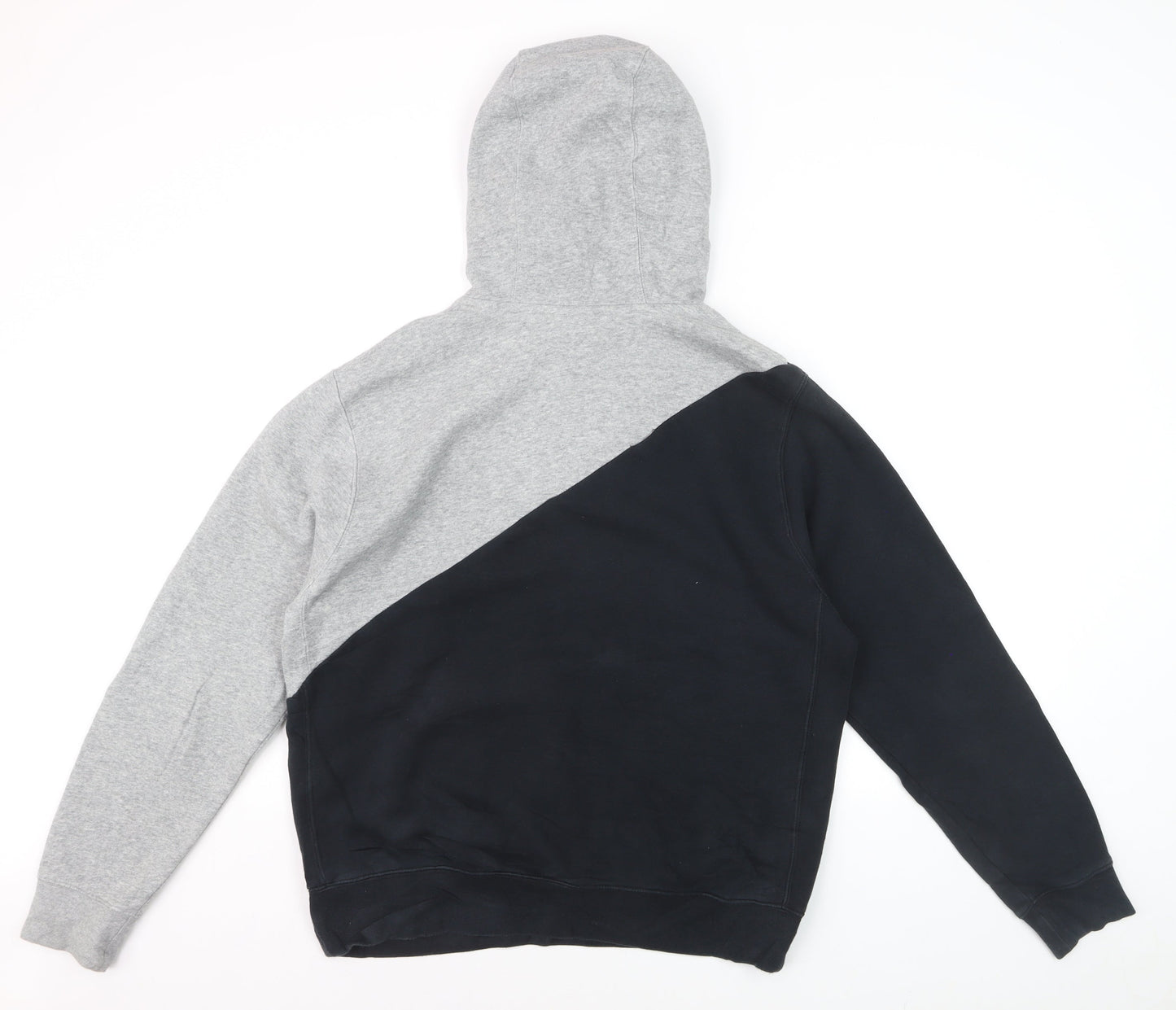 Nike Men's Grey Black Pullover Hoodie M Fleece Sportswear