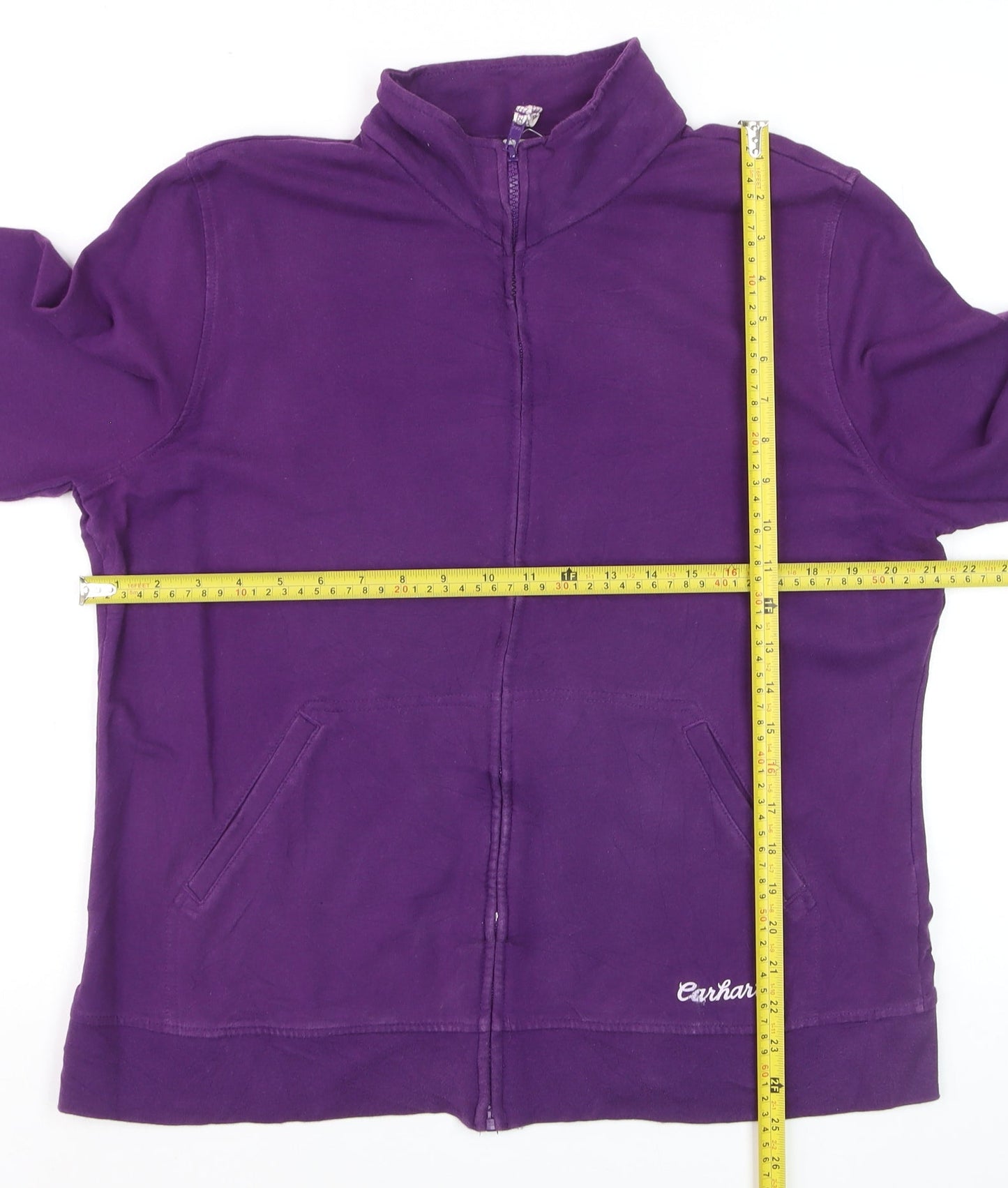 Carhartt Women Purple Full Zip Sweatshirt XL Cotton Blend Casual