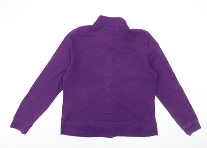 Carhartt Women Purple Full Zip Sweatshirt XL Cotton Blend Casual