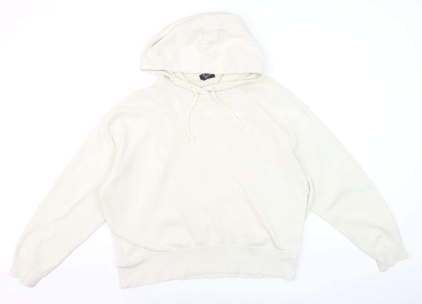 Nike Men's Ivory Pullover Hoodie M Regular Fit Fleece Sweatshirt