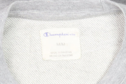 Champion Men's Grey Crew Neck Embroidered Logo Sweatshirt M