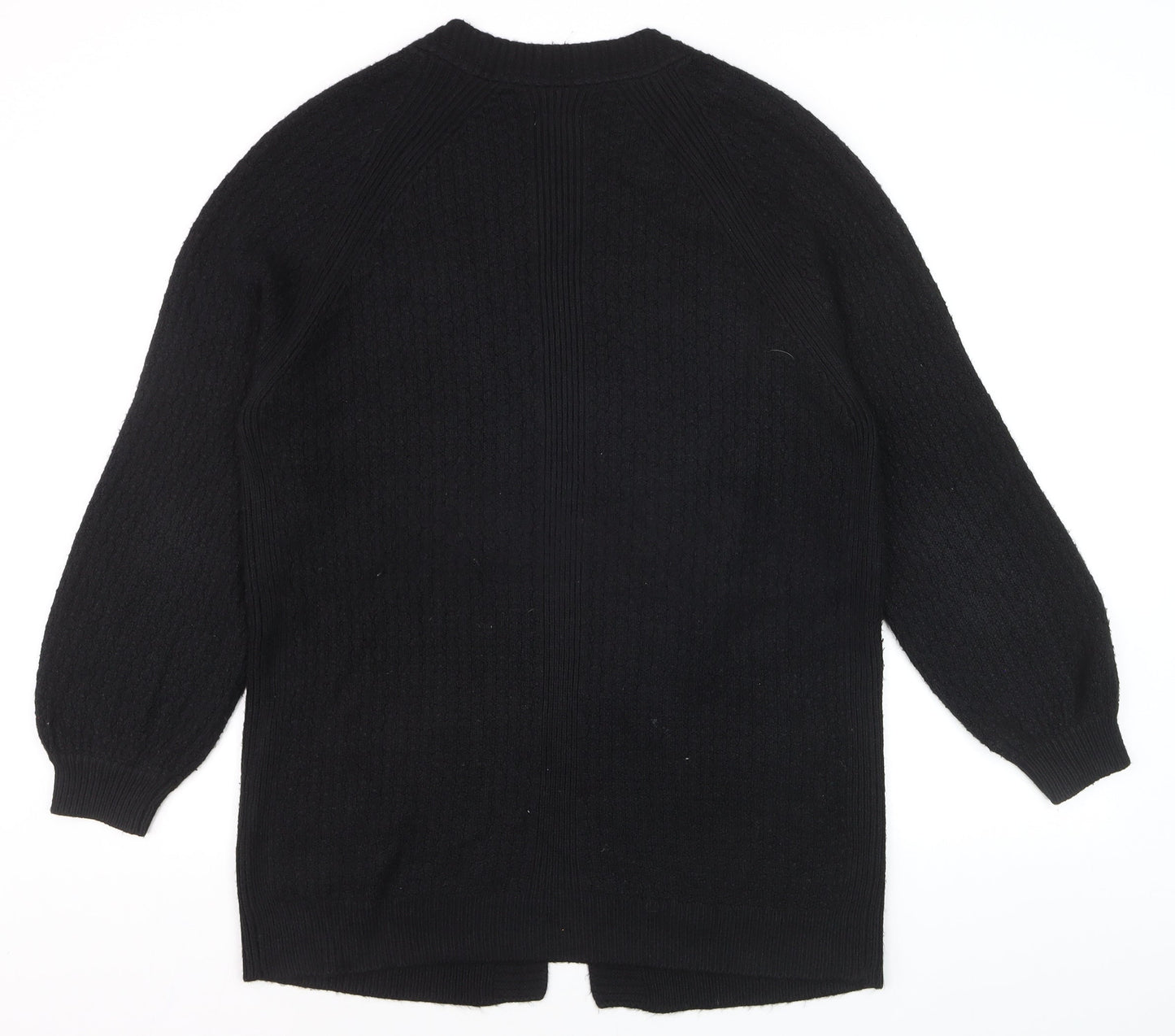 Fat Face Women Black Long Sleeve Knit Cardigan UK 10
