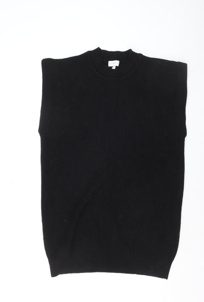 Apricot Women's Black Sleeveless Mock Neck Knit Vest M