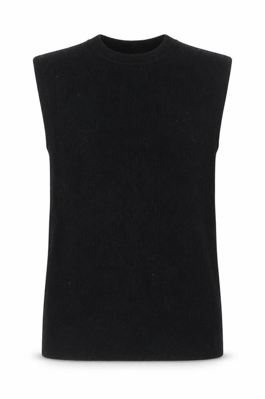 Apricot Women's Black Sleeveless Mock Neck Knit Vest M