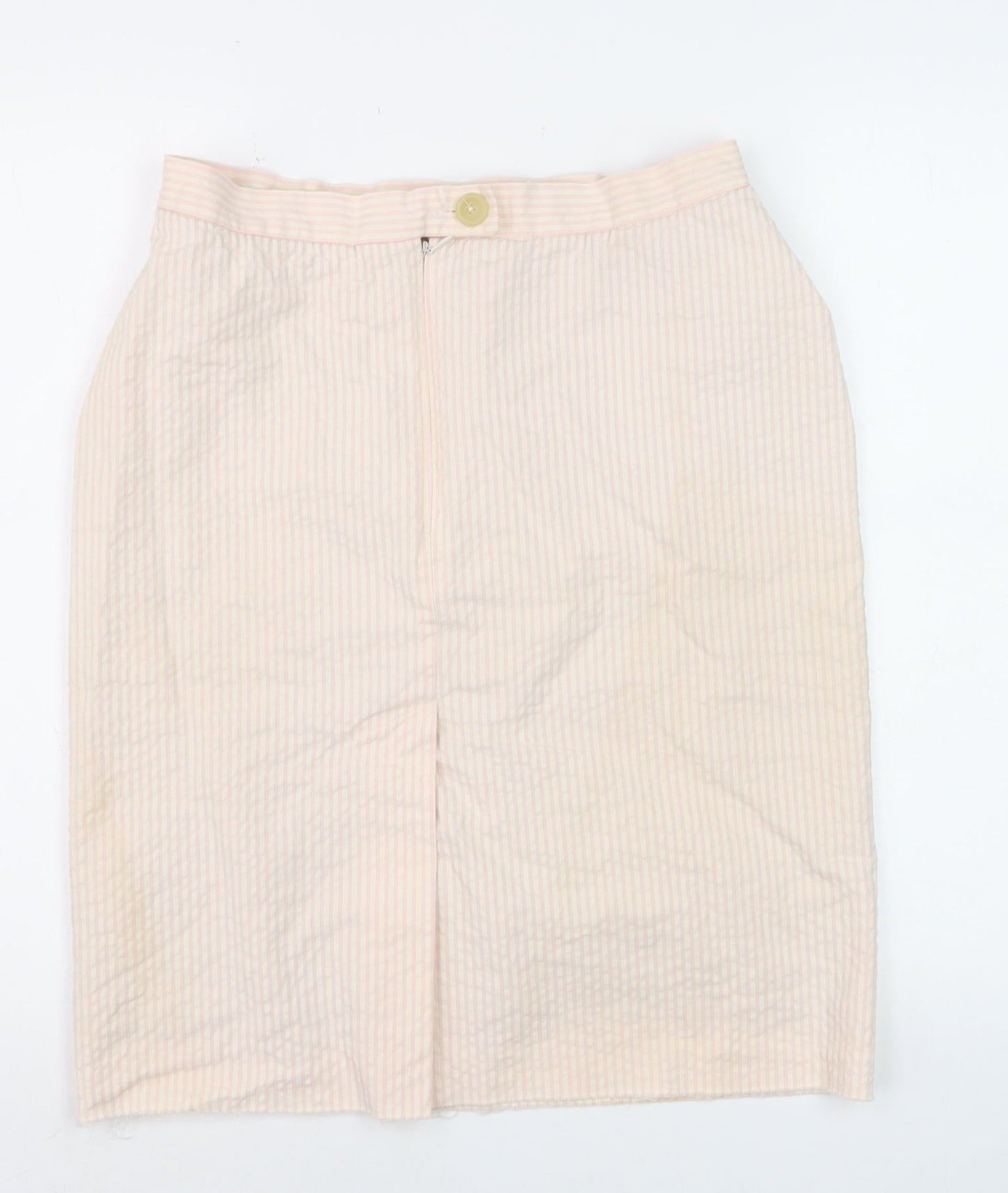 Vivienne Westwood Women Beige Striped Pencil Knee Length Skirt UK 12