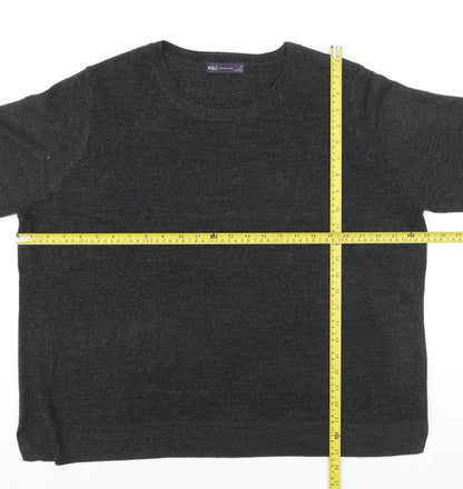 Marks and Spencer Women’s Grey Acrylic Crew Neck Jumper Size 24