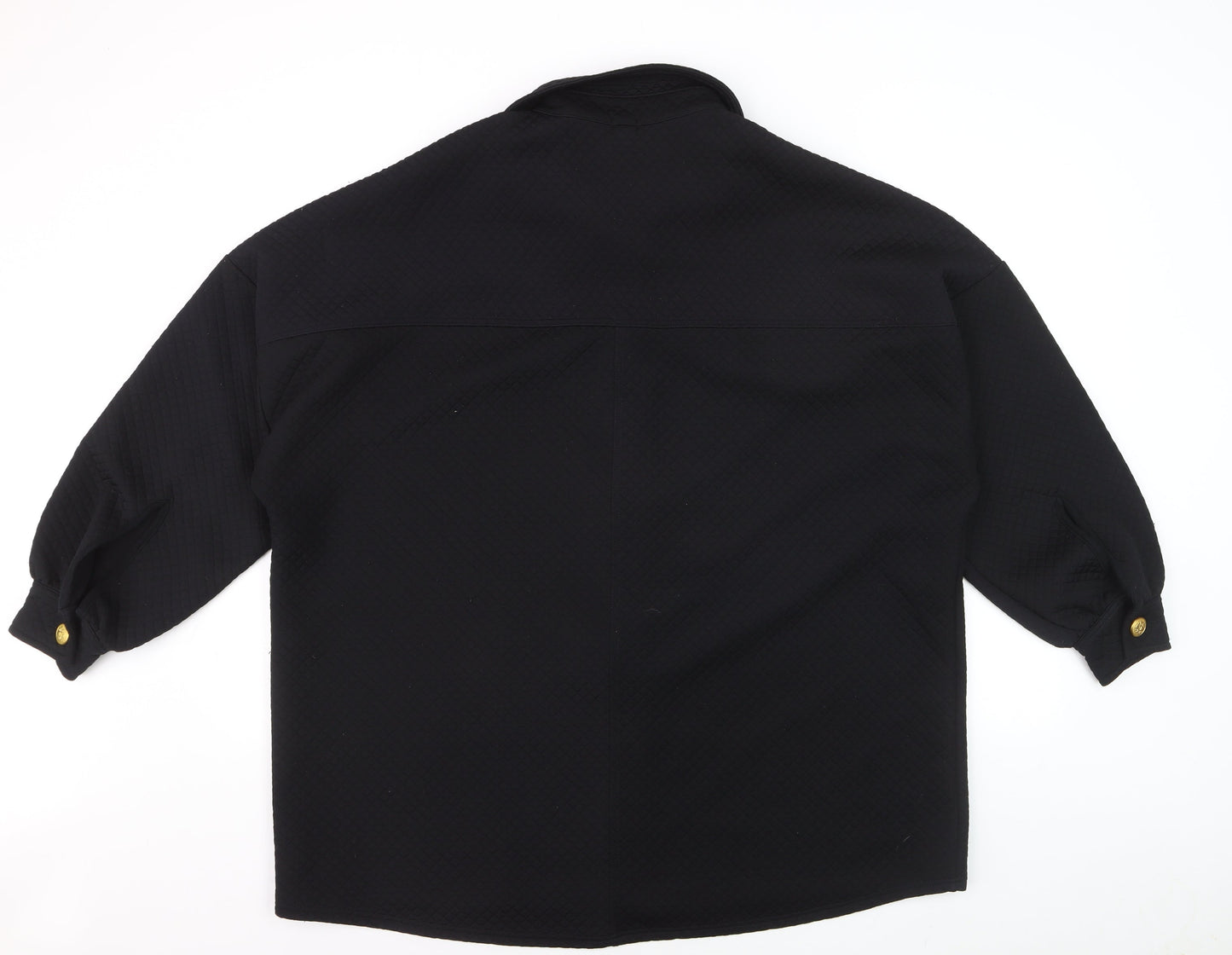 River Island Women's Black Button-Up Long Sleeve Shirt M