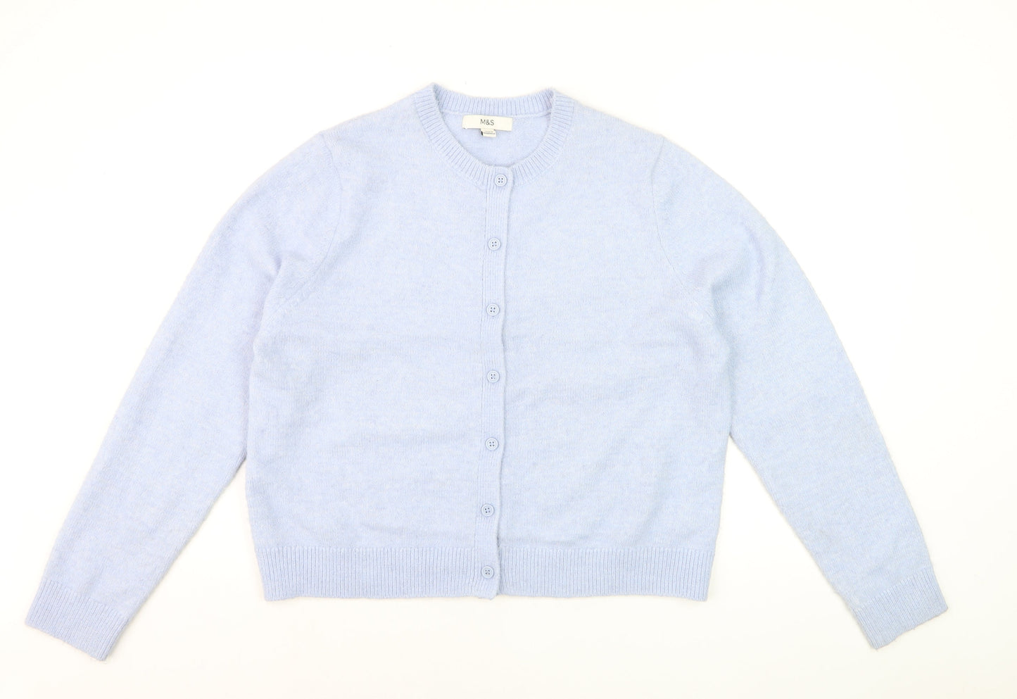 Marks and Spencer Women's Blue Long Sleeve Cardigan L
