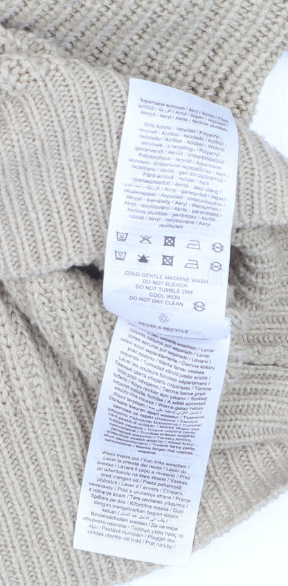 Vero Moda Women Beige Chunky Knit Button Cardigan Size S